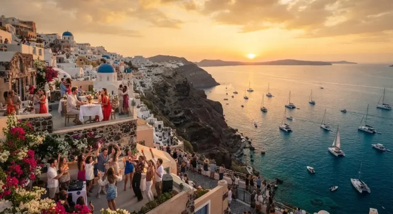 Unde mananci si te distrezi in santorini